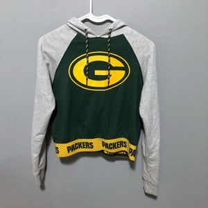 Women’s Cropped Green Bay Packers Hoodie